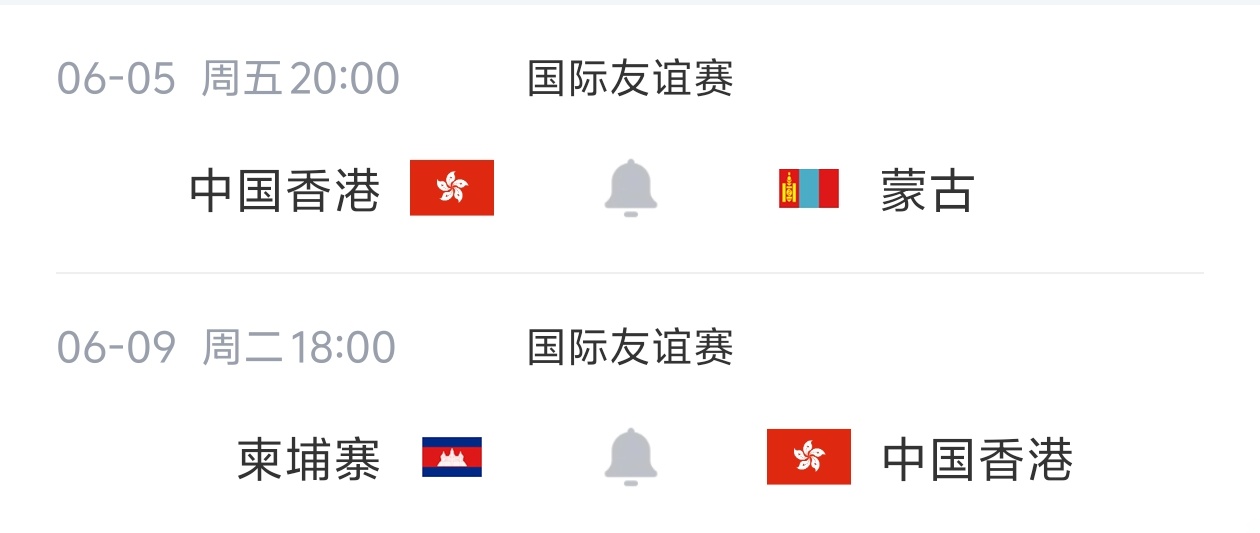 港足六月名單：12人來自中超中甲，陳晉一安永佳在列